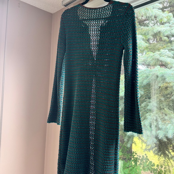 Authentic Prada Long Cardigan Sweater Vintage Green/Brown Stunning and unique. - Picture 12 of 16